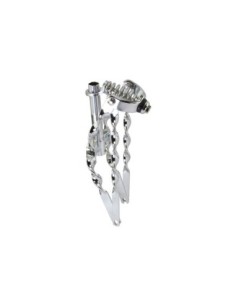 12 Lowrider Classic Flat Twisted Spring Fork 1 Inch Chrome.